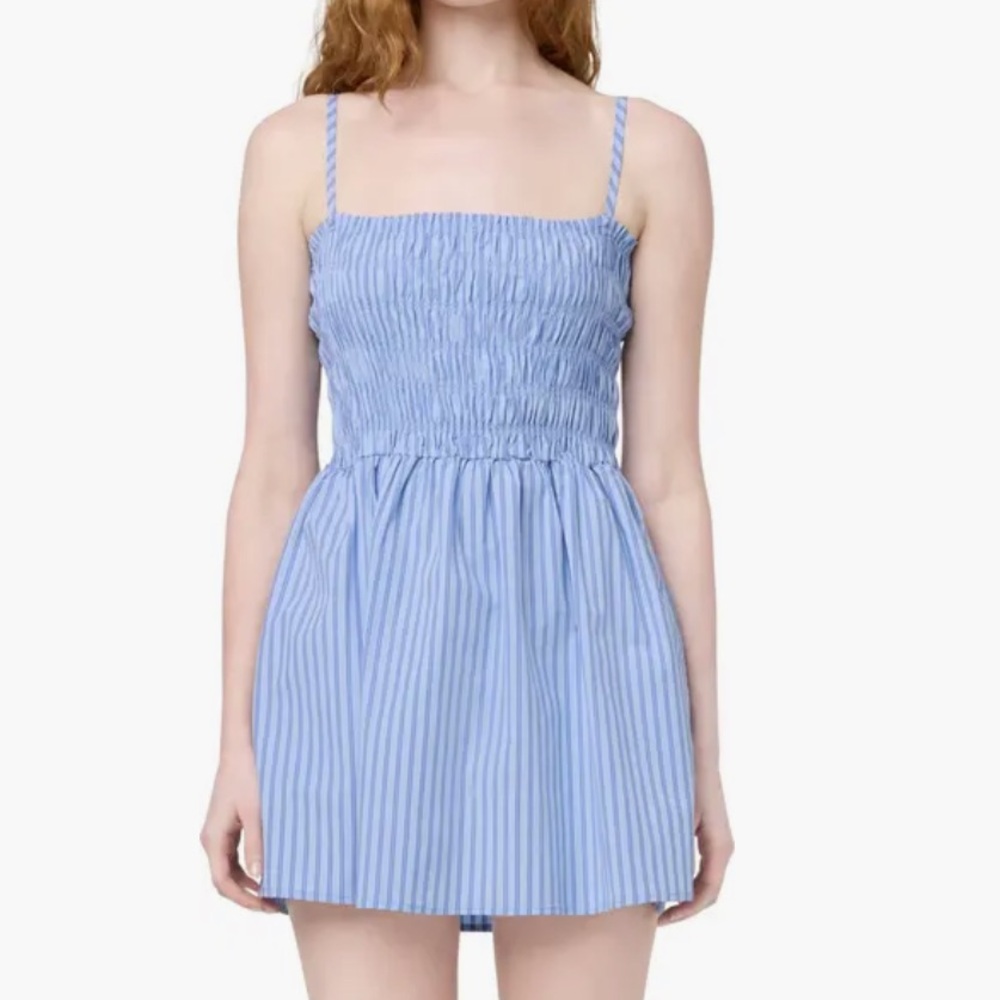Florence by Mills Women's Stripe Smocked Bodice Cotton Blend Mini Sundress